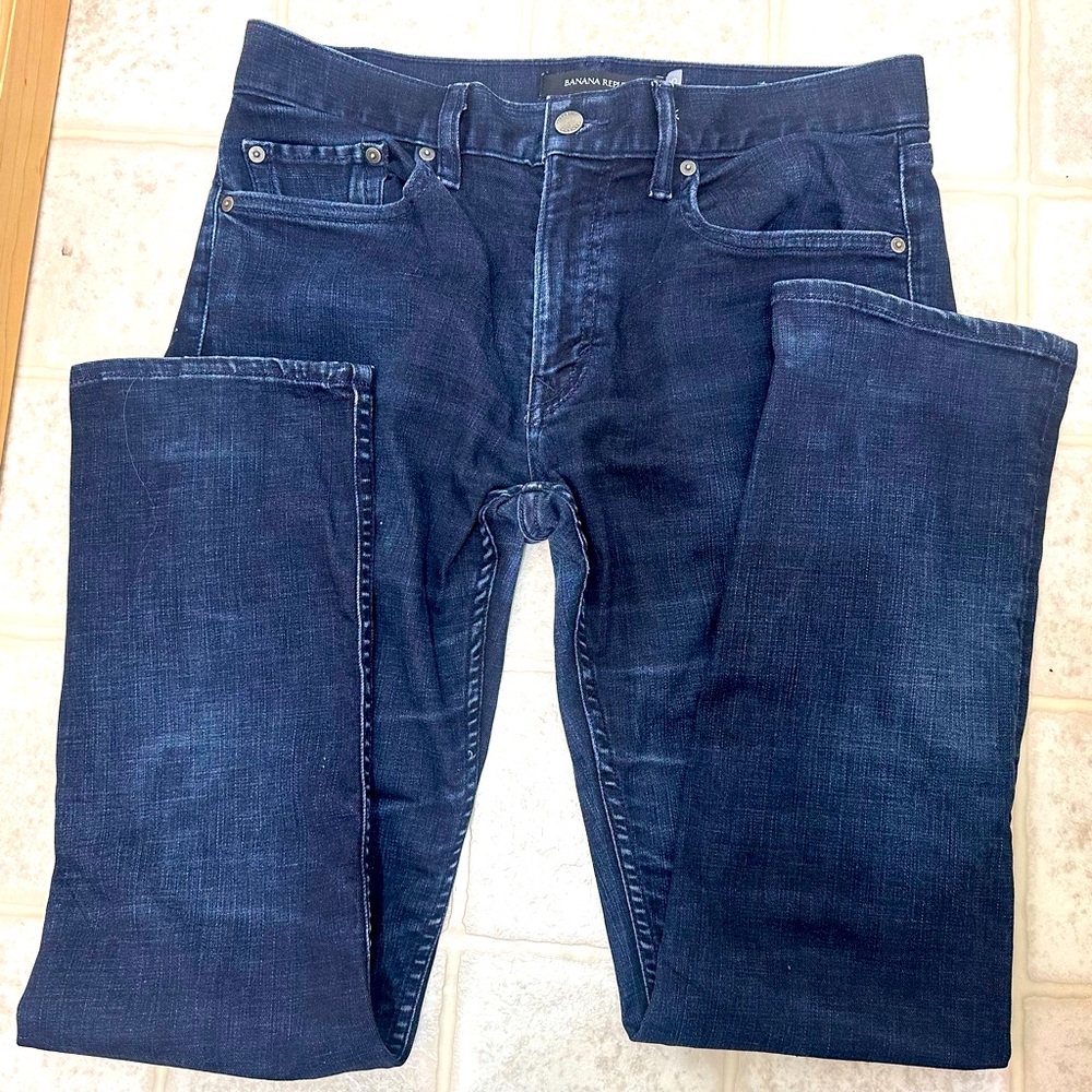 Dark Wash Men’s Banana Republic Slim Fit Jeans 31 X 30